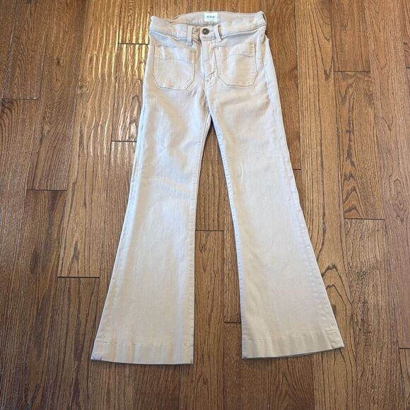 Hudson Taylor beige high rise flare jeans size 28 - Picture 3 of 13